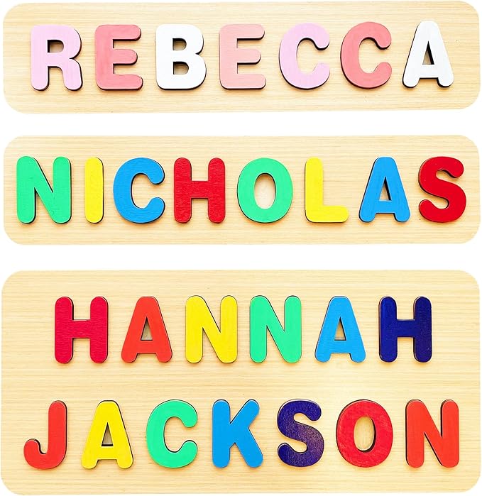 Personalized Name Puzzle for Kids,Baby First Birthday Gift,Toddler Gift Learning Toys for 1 Year Old,Toys for Ages 1-2