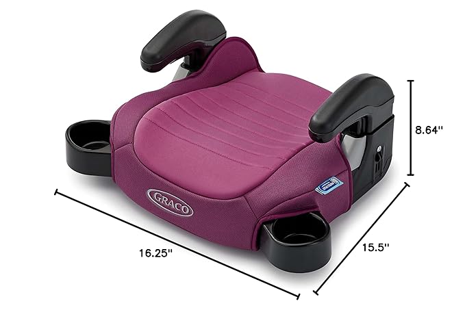 Graco TurboBooster 2.0 Backless Booster Car Seat, Trisha, Easy to Clean with Halfway Cup Holders