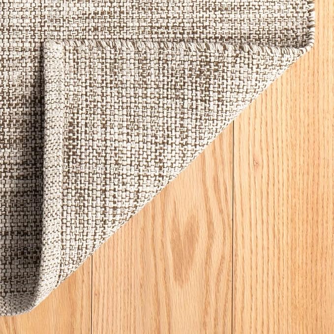 Dash and Albert Marled Cotton Area Rug - 2.5' x 8' Runner Brown Solid Handwoven Accent Rug - Durable, Lightweight, High Traffic Areas Hallway, Stairs, Bedroom