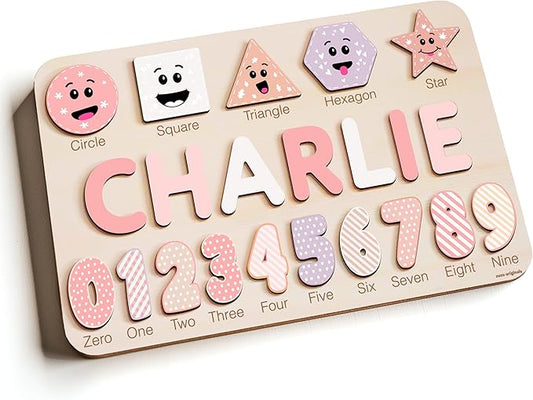 Personalized Name Puzzle for Babies & Toddlers - Zuzu Puzzle Wooden Toy, for 1-Year-Olds, Christmas & Special Occasions (0-36 Months)
