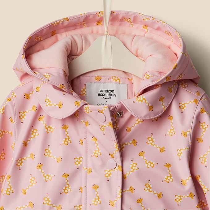 Amazon Essentials x Sofia Grainge Toddlers and Baby Girls' Water-Repellent Rain Jacket