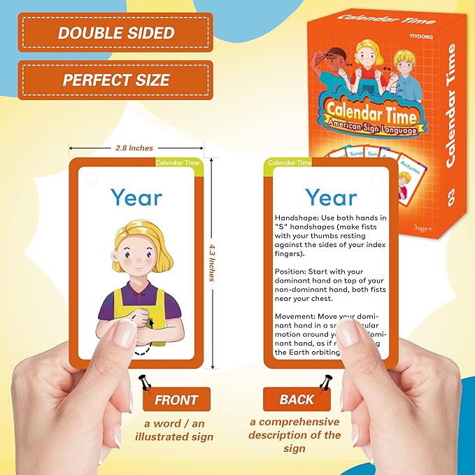 ASL Flash Cards - 500 American Sign Language FlashCards for Beginners and Toddlers, Kids, Teens and Adults Include Verbs, Nouns, Sight Words