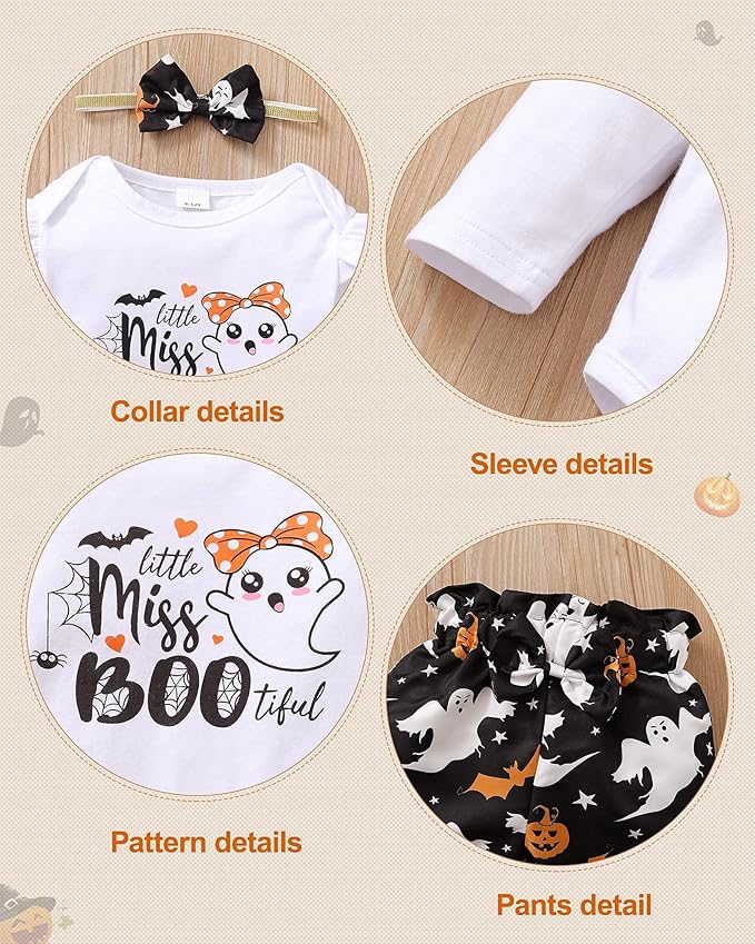 DISAUR Baby Girls Clothes Newborn Infant Baby Girls Outfit Long Sleeve Ruffle Romper Floral Pants Headband Sets 0-18 Months