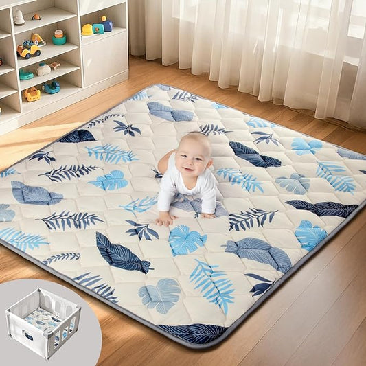 Baby Play Mat 71"x59", Non-Slip Baby Mat for Floor, Soft Thicker Playpen Mat, Portable Playmat, Crawling Mat for Babies, Toddlers & Infants to Play and Learn
