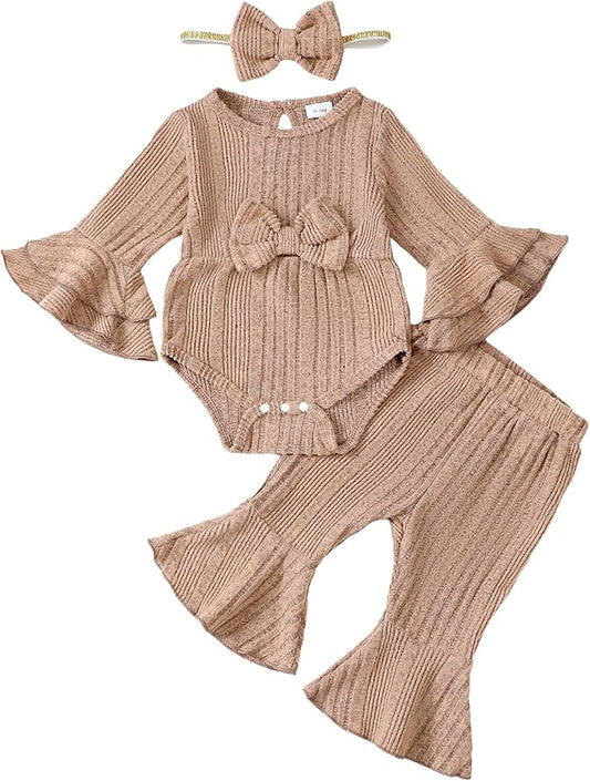 SUNNY PIGGY Baby Girl Clothes Infant Newborn Outfits Romper 0-18 Month Toddler Girls’ Clothing Pant Set