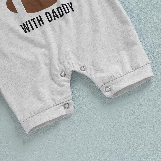 Honganda Infant Baby Boys Girls Football Season Jumpsuit Watch Football with Daddy Funny Romper Playsuit Sweatshirt