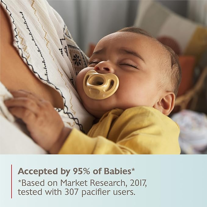 NUK Timeless Comfy Pacifier | 100% Silicone, One-Piece Design | BPA-Free, Gentle on Baby’s Skin | 5-Pack, for 0-6M