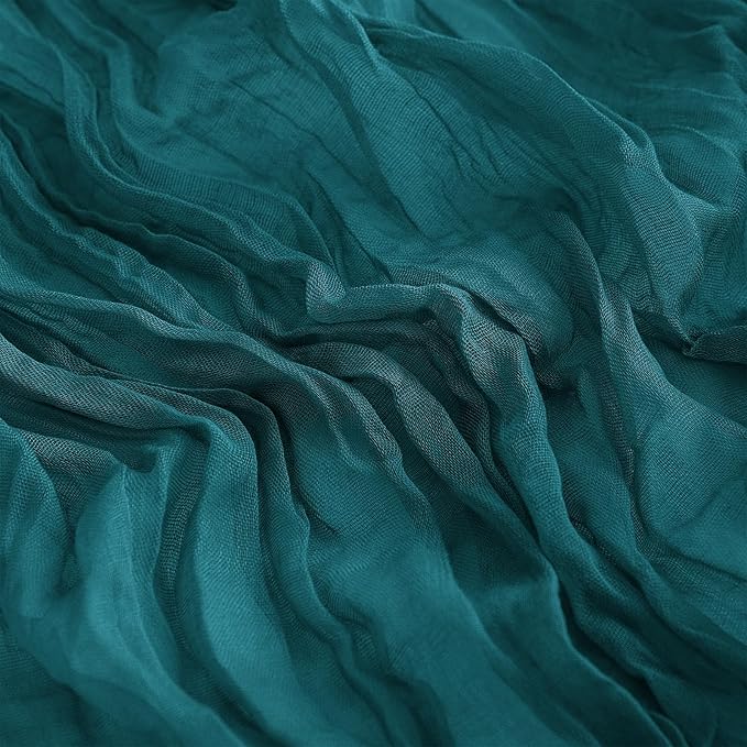 12Pack Teal Cheesecloth Table Runner 35 x 120 inch Cheese Cloth Table Runner 10FT Boho Table Runners Rustic Gauze Table Runners for Party Wedding Birthday Dining Bridal Shower Baby Shower Decor