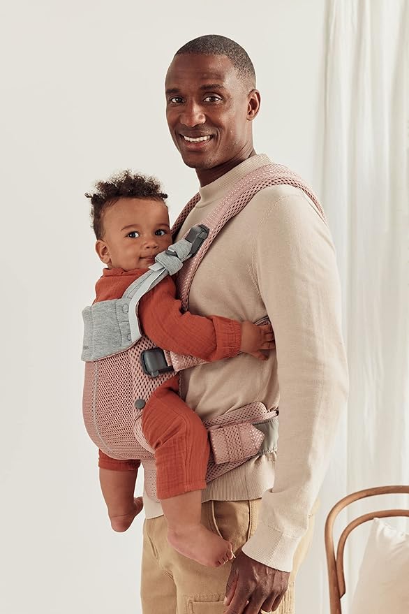 BabyBjörn Baby Carrier Harmony, Dusty Pink, 3D Mesh | 3-in-1 Ergonomic Baby Carrier; Newborn, Facing-in, Outward-Facing, and Back Carrying Positions Supported (7-40 lbs), Newborn to Toddler