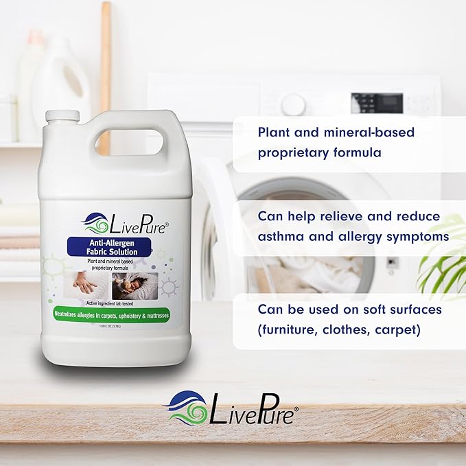 LivePure Anti-Allergen 128 OZ Fabric Spray for Household Surfaces