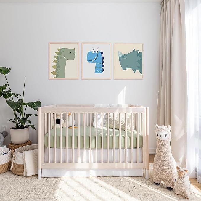 Muslin Crib Sheets, 100% Organic Cotton, Breathable and Ultra-Soft, Standard Crib Sheet Mattress (28"x 52") for Girls and Boys, Neutral Fitted Baby Crib Sheet (Sage Green)