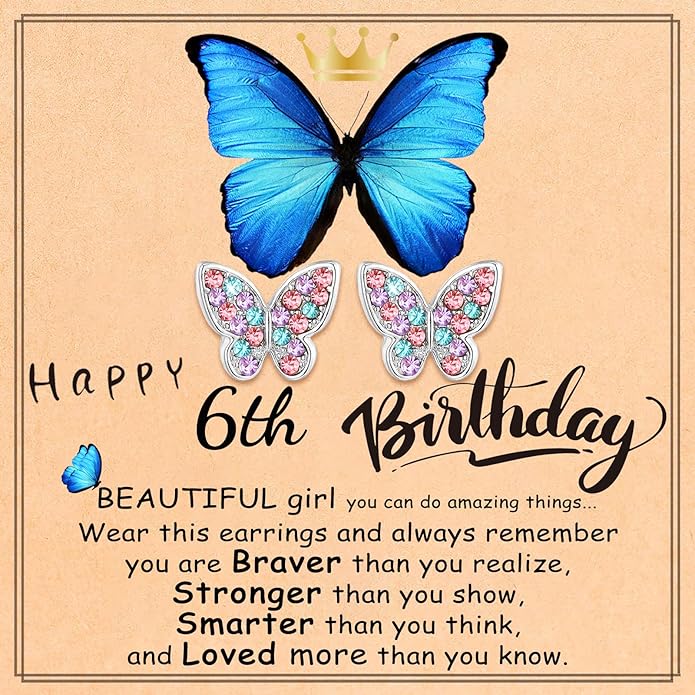 Butterfly Earrings Birthday Christmas Jewelry Gifts for Daughter Granddaughter Niece Butterfly Lover