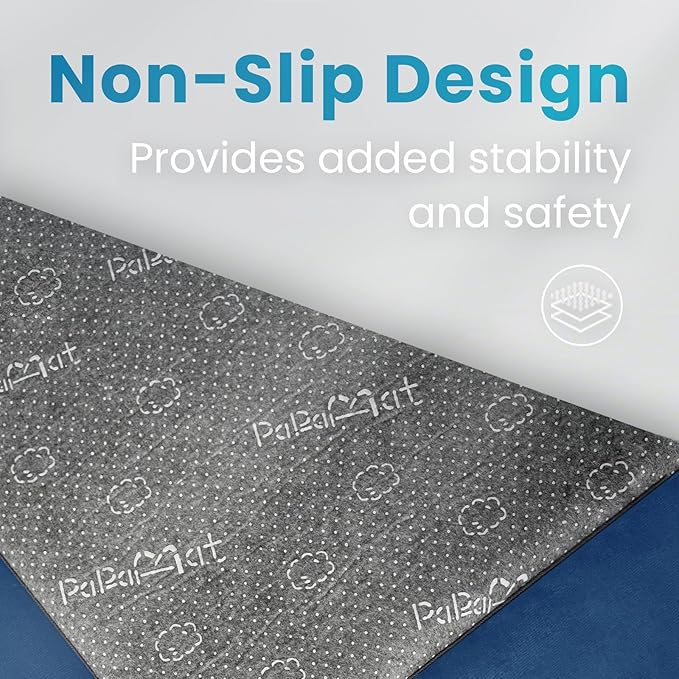 1.3" Thick Foam Baby Play Mat Extra Large 79x158, Basic Padded Plush Tummy Time Crawling Mat, Non-Slip Support Area Rug for Playroom Nursey Living Room (Royal Blue)