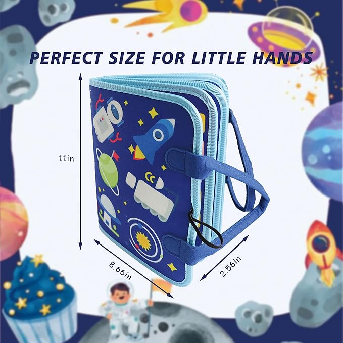 Felt Busy Book Sensory Toys for 3+ Years Old Toddlers Quiet Activity Book Educational Learning Contains Life Skills, Cognition, Sorting, Matching
