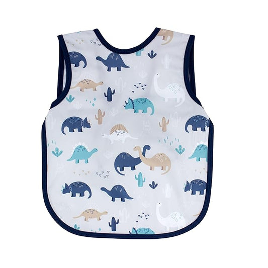 BapronBaby Desert Dinos Bapron - No Neck Tie Safer Bib for Baby & Toddler - Soft Waterproof Stain Resistant - Machine Washable - Sz Baby/Toddler 6m-3T