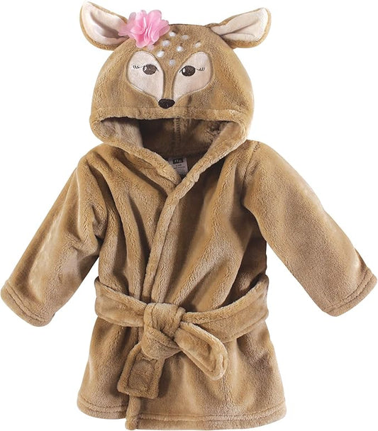 Hudson Baby Unisex Baby Plush Animal Face Bathrobe