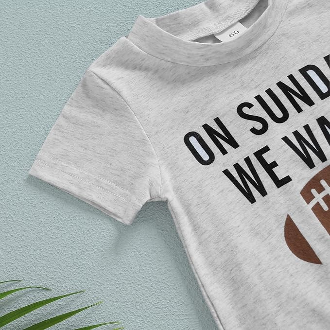 Honganda Infant Baby Boys Girls Football Season Jumpsuit Watch Football with Daddy Funny Romper Playsuit Sweatshirt