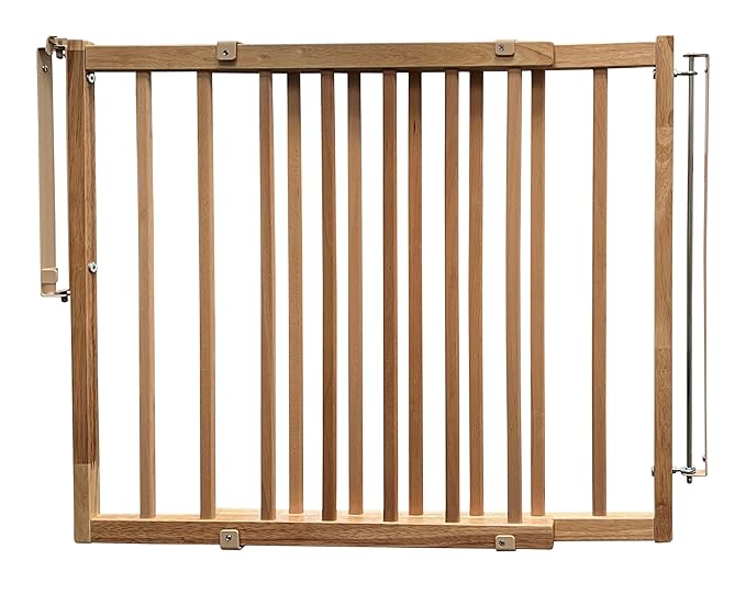 Cardinal Gates SS30 Stairway Special Baby Gate for Top of Stairs - Adjustable Indoor Dog Gate - Wooden Safety Gate for Kids & Pets - Can be Installed at Angles - 29.5 to 49 Inches Wide - Wood