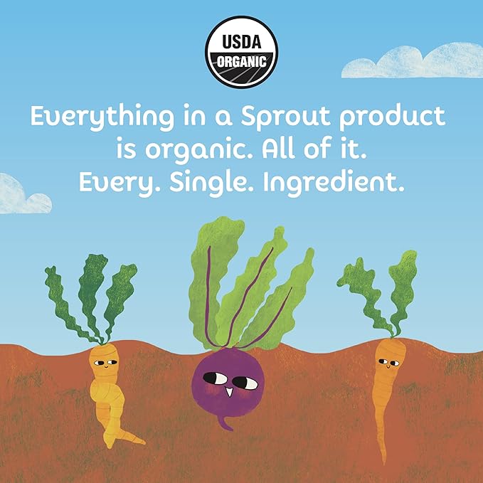 Sprout Foods Inc Organic Baby Food Toddler Snacks Crinklez, Cheesy Spinach, 1.48 Oz, Pack Of 6