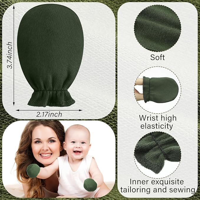 Cuffbow 16 Pairs Baby Mittens for Newborn Baby Boys Girls Infant Toddler Mittens No Scratch Gloves for Babies 0-6 Months