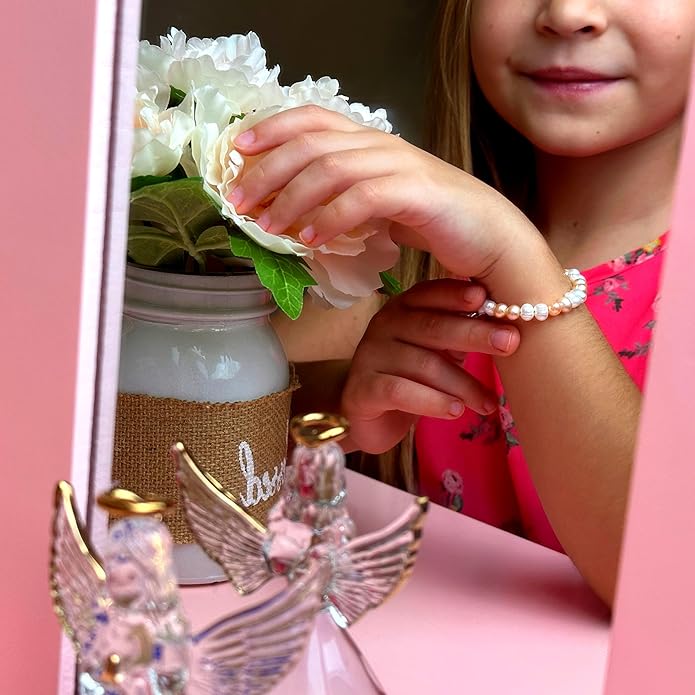 Freshwater Cultured Pearl Bracelet, Baby Bracelets for infant girls Sterling Silver Jewelry keepsake for boys or girls, 1st Birthday Girl, 1 Year Old Girl Gifts