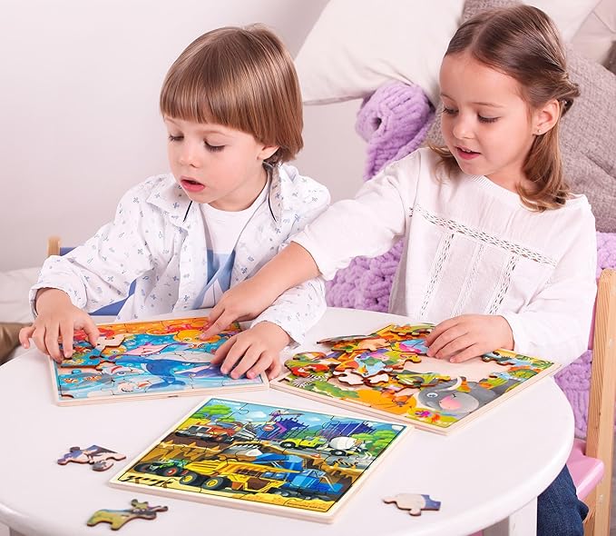 QUOKKA Wooden Africa Puzzles for Kids Ages 3-5 – 28 Pieces Toddlers Kids Puzzles Ages 4-8 Year Olds – Wood Africa Toys for Children 6-8 yo