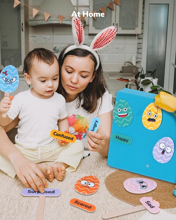 CHEFAN Felt Letters & Numbers Learning Toy, Color Match Shape Sorter Game, Montessori ABC Learning Activities for Preschool Kids, Toddler Felt Board Set (3+ Years)