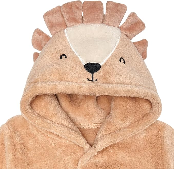 Gerber Unisex Baby Plushy Soft Hooded Animal Character Bathrobe