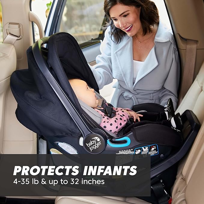Baby Jogger City Go 2 Infant Car Seat, Pike Exclusive Includes Leatherette Handlebar and Premium Fabrics for a Safe and Comfortable Ride from Day One