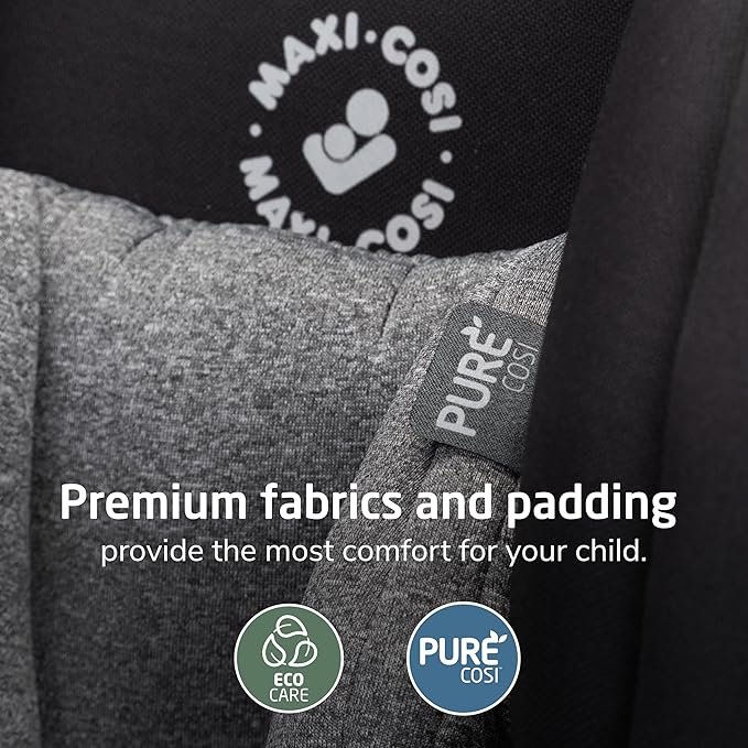 Maxi-Cosi Pria Max All-in-One Convertible Car Seat, Rear Facing Car Seat (4-40 lbs), Forward Facing Car Seat (22-65 lbs), High Back Booster Seat (40-100 lbs), Pure COSI, Essential Black