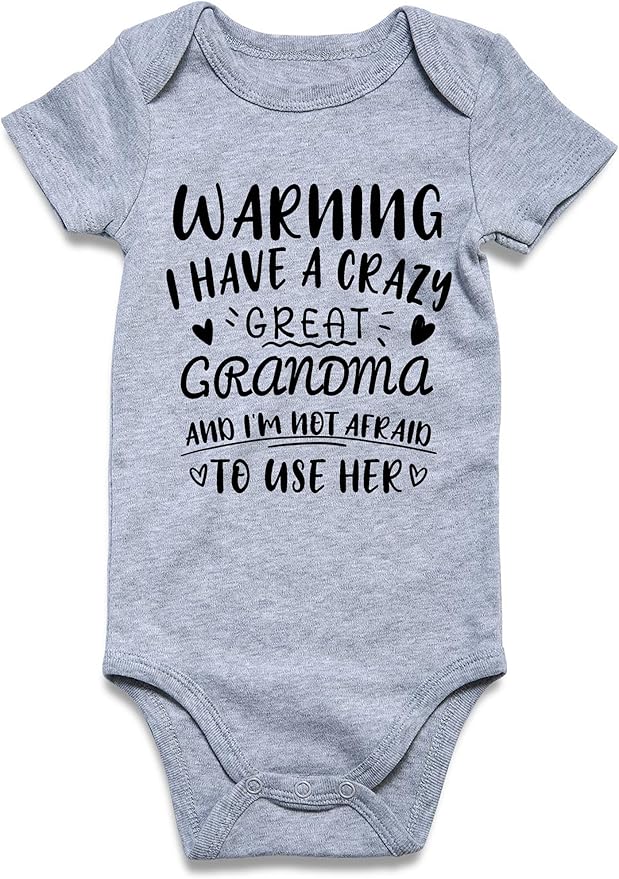 UNIFACO Unisex Baby Funny Saying Outfit Short and Long Sleeve Bodysuits Romper 0-18M