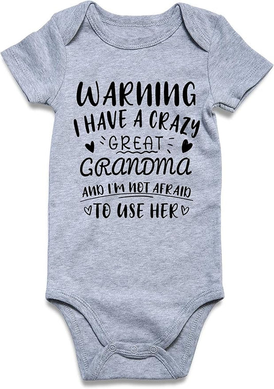 UNIFACO Unisex Baby Funny Saying Outfit Short and Long Sleeve Bodysuits Romper 0-18M