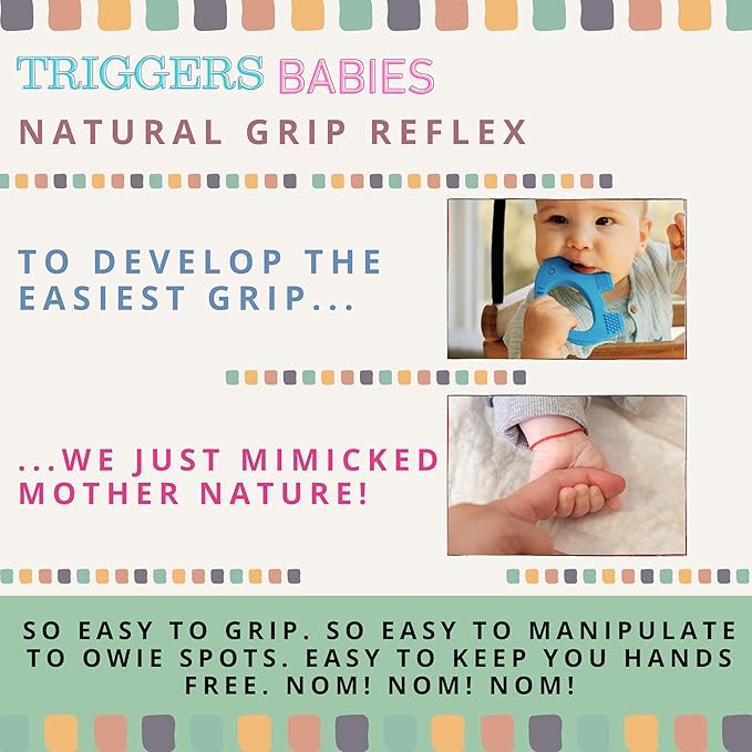 Teething Toys for Babies Age 0 to 6 Months - Baby Elefun 5X Pain Relief Smart Teether - Zero Developmental Delay Silicone Baby Teething Toy Ring - Cute Infant Shower Gift Chew Toys for Babies