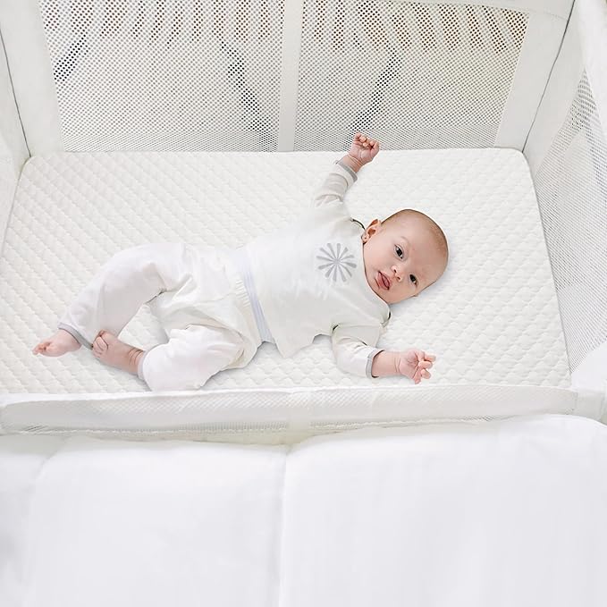 Pro Goleem Baby Bassinet Mattress Pad 33"x19" Rectangle, Waterproof Soft Cover Gel Memory Foam, Dual Side Cradle Mattress fit Jimglo/ANGELBLISS 3 in 1/BabyBond/Cowiewie Baby Bassinet