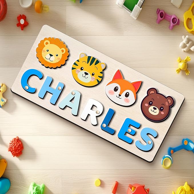 Personalized Puzzles for Toddlers 1-3,Name Puzzle for Kids Personalized,Name Puzzle for 1 Year Old,Educational Toys, Easter Gifts