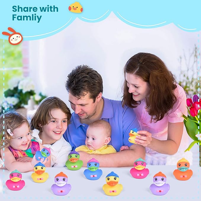 12 Pack Jeep Ducks for Jeeps - 2.2’’ Rubber Duckies for Jeep Lovers, Baby Bath Toy, Mini Ducks for Jeeps, Fun Bath Toys for Babies, Jeep Gifts, Rubber Ducks in Bulk