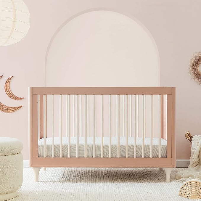 Babyletto Lolly 3-in-1 Convertible Baby Crib - GREENGUARD Gold Certified Convertible Crib to Toddler Bed & Daybed - Wooden Baby Bed, 4 Adjustable Heights - Easy to Assemble - Canyon/Washed Natural