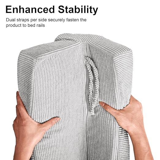 Bed Rail Bumpers Protector, Hospital Bed Rails Padding, Loft Beds and Bunk Beds Bumpers Protector, Premium Soft Memory Foam - Anti-Bump | Fall Prevention, Size 27.6 x 5.5 x 11.8 Inches, Gray