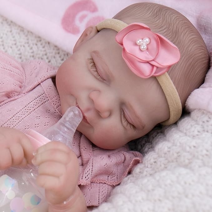 Milidool Lifelike Reborn Baby Dolls - 20Inch Soft Vinyl Realistic Newborn Baby Dolls Poseable Real Life Baby Girls Dolls for 3+ Year Old Girls Kids