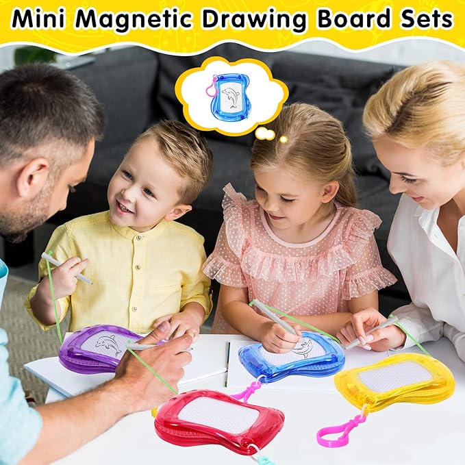 20Pcs Mini Magnetic Drawing Board for Kids,Backpack Keychain Clip Magnetic Doodle Board,Erasable Mini Sketch Writing Pad,Mini Drawing Board for Boys Girls Birthday Party Favor Classroom Supply,5Colors