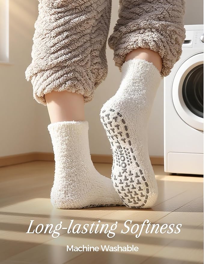 TEHOOK Warm & Cozy Gifts for Women, Fluffy Fuzzy Sock, Plush Sleeping Slipper Socks - Soft Warm Fabric