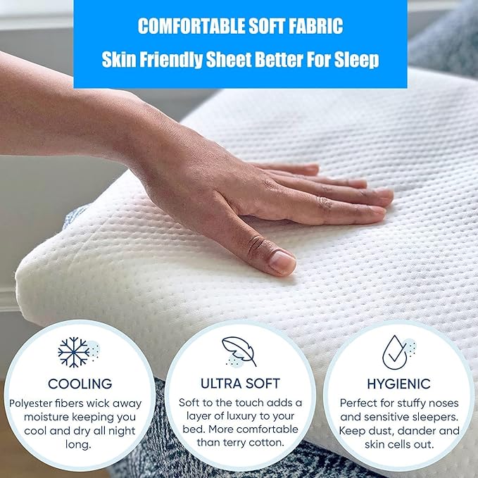 Mecc ecoh Baby Bassinet Mattress, 100% Breathable Cover, Water-Resistant Lining, Oval 32"x16"x2" Fit for Fisher-Price Series/Delta Children Sweet Beginning, Sweet Dream, Curve, Rocking & Moses Basket