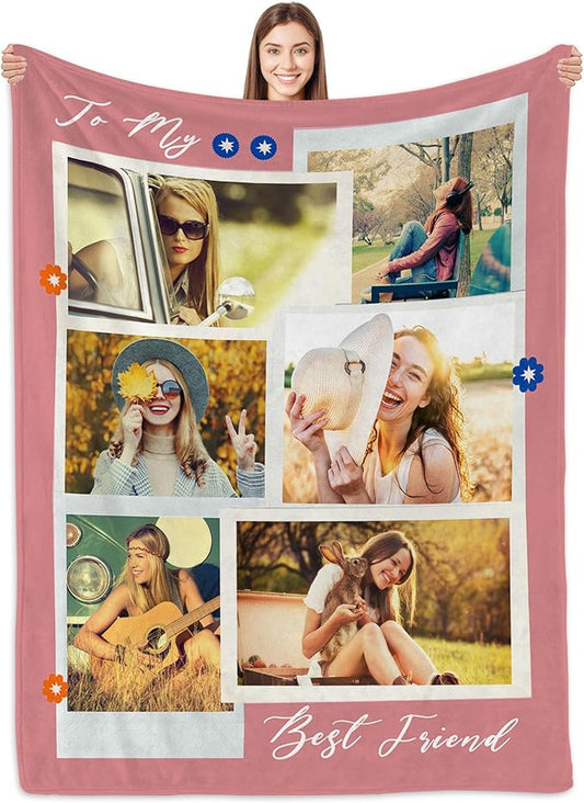 Custom Picture Blanket - Personalized Gift for Loved Ones