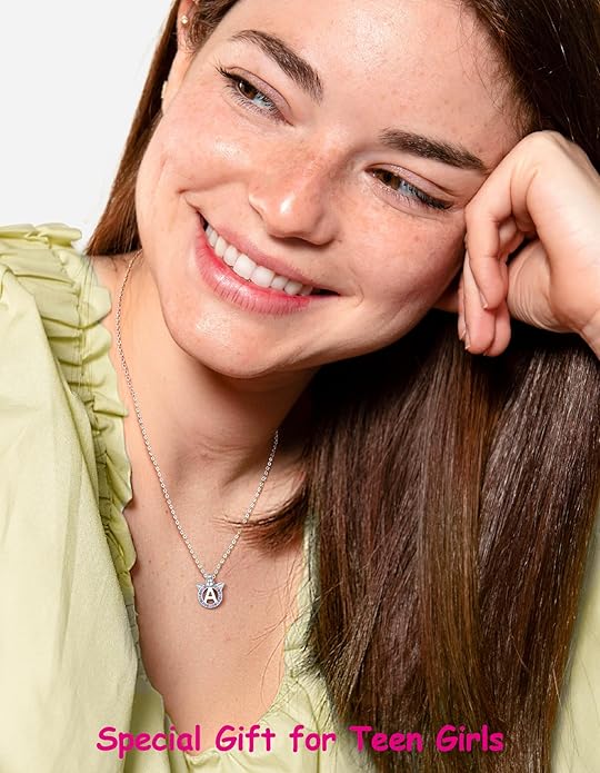 Unicorn Necklace for Girls, Initial Necklaces for Little Girls Kids Children, Hypoallergenic 925 Sterling Silver Kids Jewelry Colorful CZ Unicorn Gifts for Birthday Kindergarten Graduation Wedding