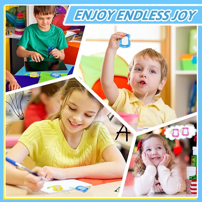 36 Pcs Mini Magnetic Drawing Board Doodle Boards for Backpack Keychain Clip Erasable Drawing Sketch Pad Birthday Party Favors Goodie Bags Prizes Classroom, 6 Colors