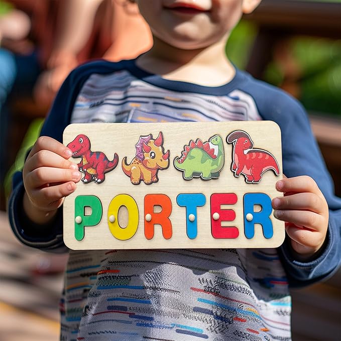 Baby Name Puzzle Personalized,1 Year Old Boy Birthday Gift,Personalized Gifts for Kids,Preschool Puzzles for Kids Ages 3-5,Birthday Gifts for 1 Year Old Baby Girl