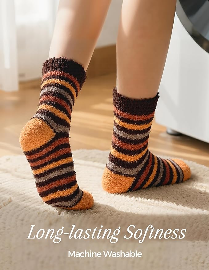 TEHOOK Warm & Cozy Gifts for Women, Fluffy Fuzzy Sock, Plush Sleeping Slipper Socks - Soft Warm Fabric