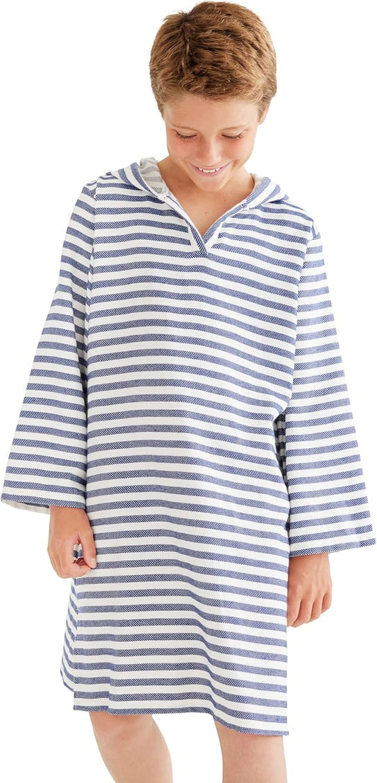 SAMMIMIS Kids Bathrobe and Boys & Girls Swim Cover Up - Hooded Kids Beach Towels - Towel Poncho - Turkish Cotton - Large (8-10 Years)