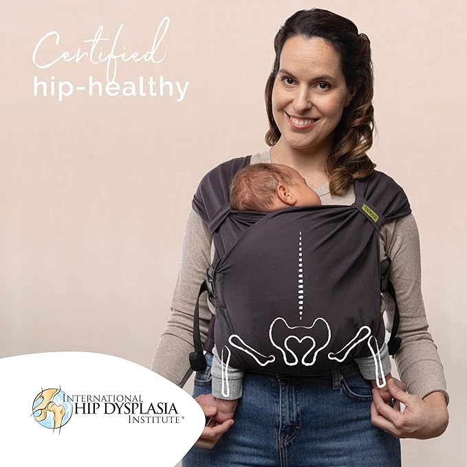 Boba Bliss Baby Carrier Newborn to Toddler (7-35 lbs) - Light & Breathable Toddler Carrier - Certified Hip-Healthy, Adjustable Straps for All Parents, Hybrid, Soft & Stretchy 0-18 Months (Charcoal)