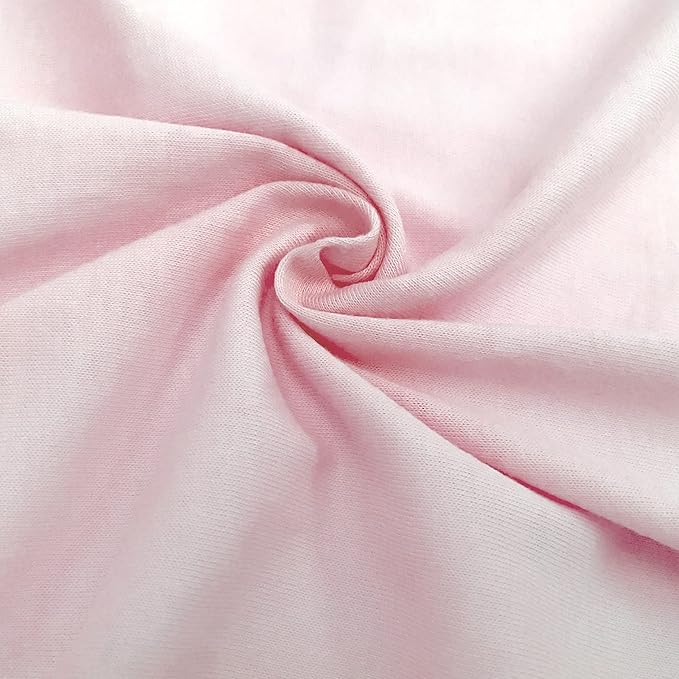 American Baby Company 3 Pack 100% Natural Cotton Fitted Crib Sheets 52" x 28" - Soft, Breathable, Hypoallergenic & Gentle Toddler Bed Sheets, Pink, Neutral for Boys & Girls